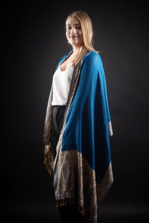 Vintage Elephant Border Shawl